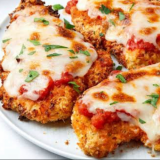 Chicken Parma, Chips and Salad
