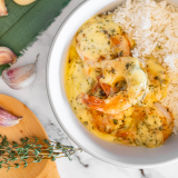 CREAMY GARLIC PRAWNS