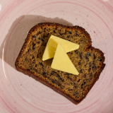 Banana bread - toasted, butter