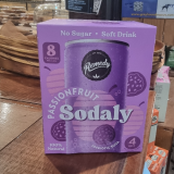 Sodaly No Sugar Soft Drinks Passionfruit - 4pk