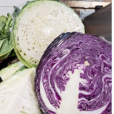 Cabbage halves - White