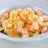 Garlic Prawns with Fettucine