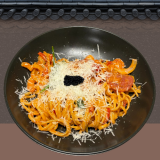 Pasta gochujang Rose Prawn Linguine