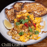 Chilli Crab and Prawn Scramble