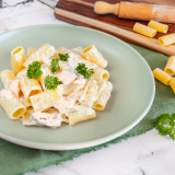 SALMON RIGATONI ALFREDO